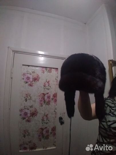 Шапка ушанка норковая женская