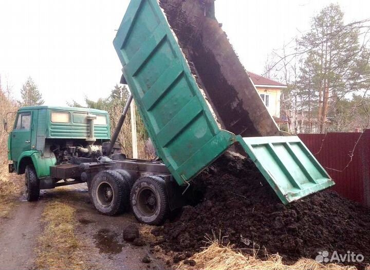 Щебень, песок, отсев, чернозём