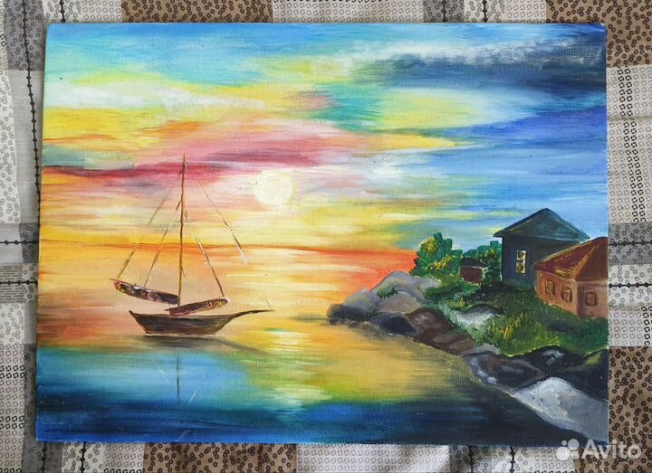 Картина маслом на холсте пейзаж