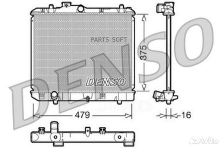 Радиатор 375x479 suzuki Splash 1.0-1.2 08