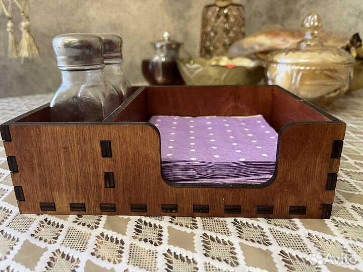 Салфетница кухонная, деревянная эко