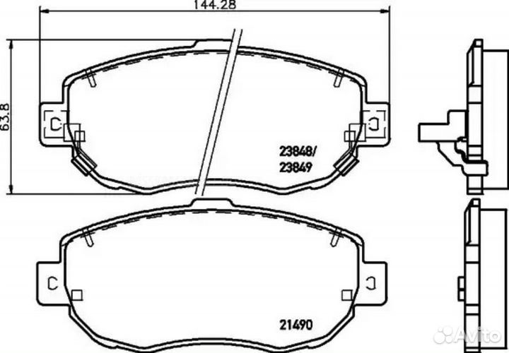 Nisshinbo NP1073 Колодки тормозные дисковые перед