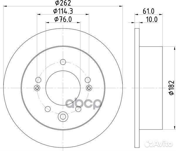 Диск тормозной зад ND6057K nisshinbo