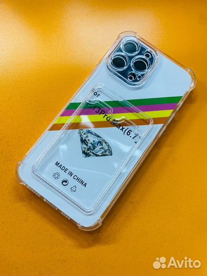 Чехол на iPhone 13 Pro Max с карманом для карты