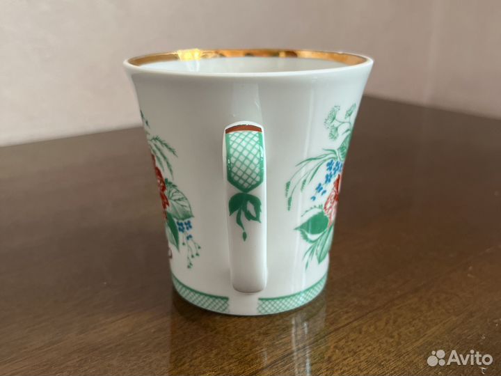 Винтажная чайная пара фарфор лфз