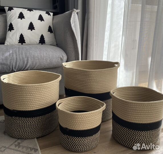 Корзина плетеная для хранения новая