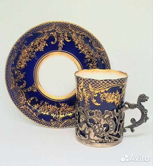 Staffordshire Оригинал 20 век Кофейная пара Чашка