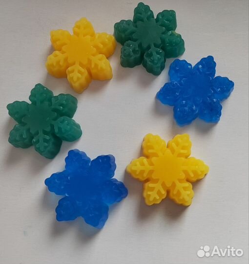 Мыло ручной работы снежинка