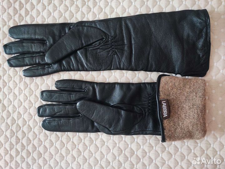 Перчатки женские Labbra кожаные новые длинные р 7