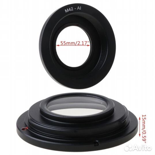 Переходник М42 Nikon с линзой