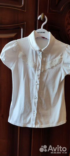 Рубашка школьная для девочки 134