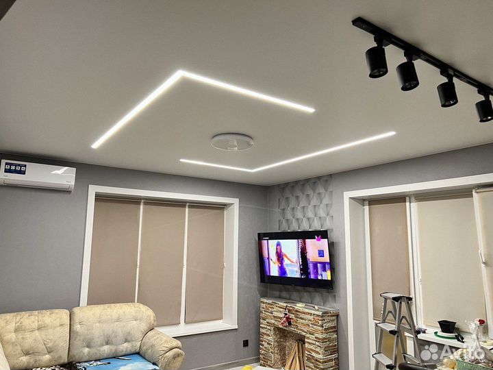 Натяжные потолки / Установка натяжных потолков