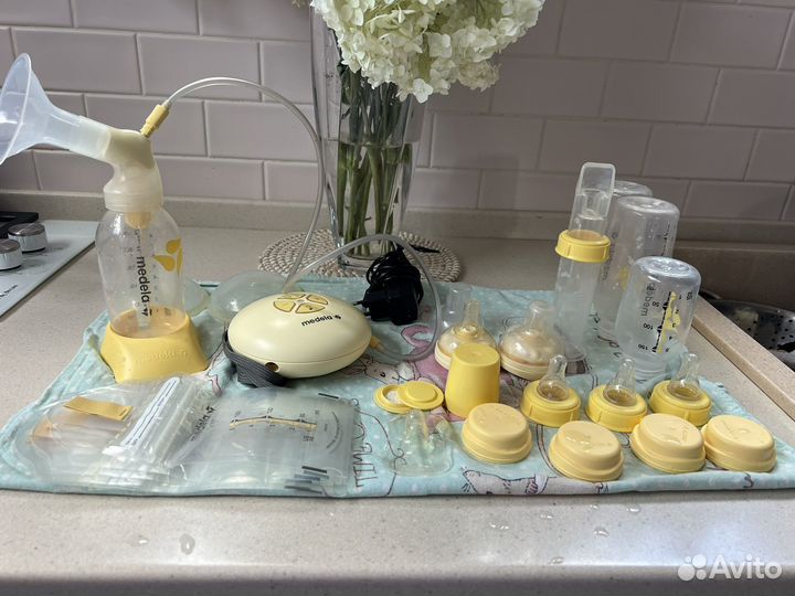 Молокоотсос medela swing, анатом. соски medela