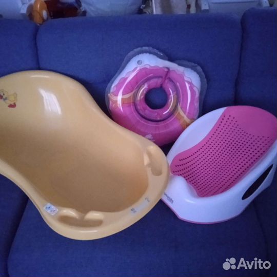 Горка для купания, ванночка, круг для купания