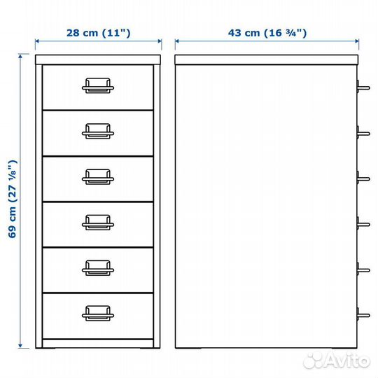 IKEA хельмер тумба с ящиками на колесах,503.849.44