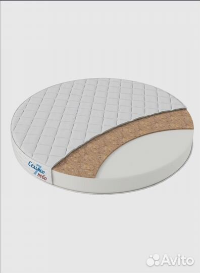 Матрас для круглой кроватки и наматрасник