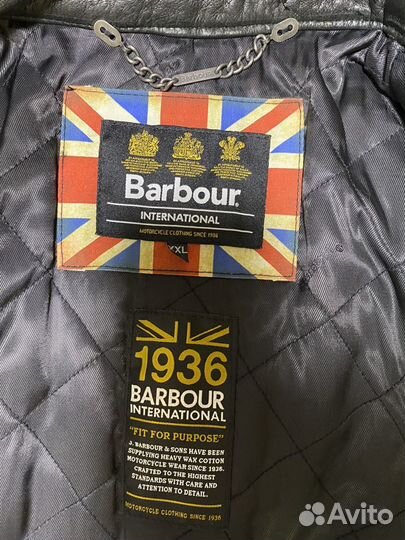 Кожаная куртка мужская Barbour premium,Англия