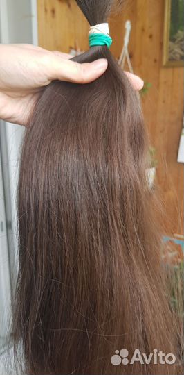 Волосы неокрашенные - цвет шоколад, 51 см, 60 гр