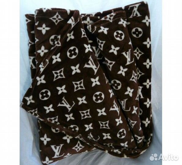 Шоколадный плед Louis Vuitton 200х220 реплика