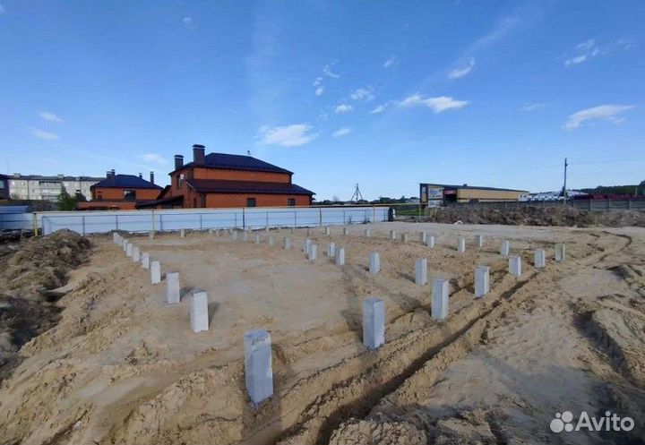 Фундамент на железобетонных сваях