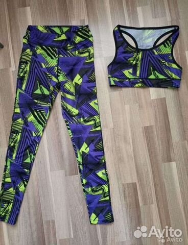 Костюм лосины и топ спортивный