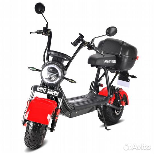 Электроскутер white siberia mini R 2.0 RED