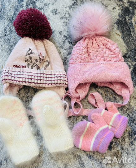 Шапка, варежки для девочки