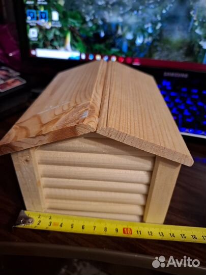 Деревянный декоративный домик для грызунов