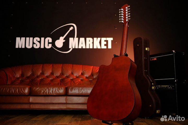 Акустическая гитара 12-струнная (комплект)