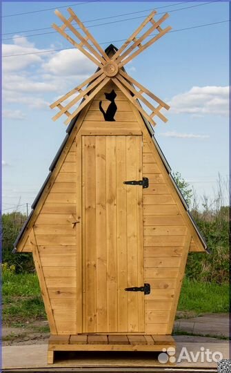 Дачный туалет деревянный SOX562