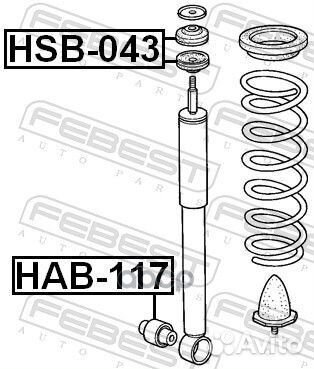 Втулка амортизатора зад прав лев Febest 55