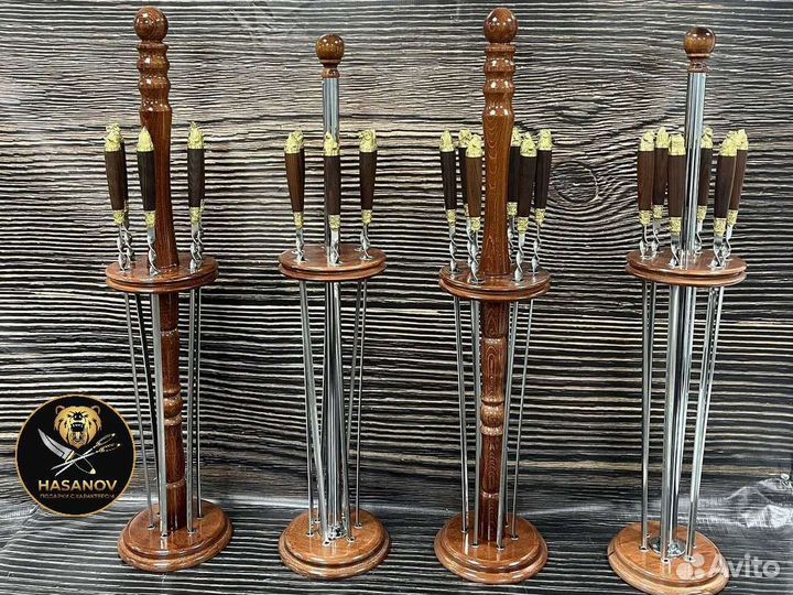 Шашлычный Вертикальная подставка с шампурами