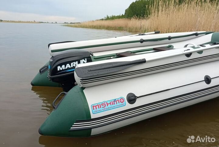 Лодка mishimo family lite 350 бело-зеленая