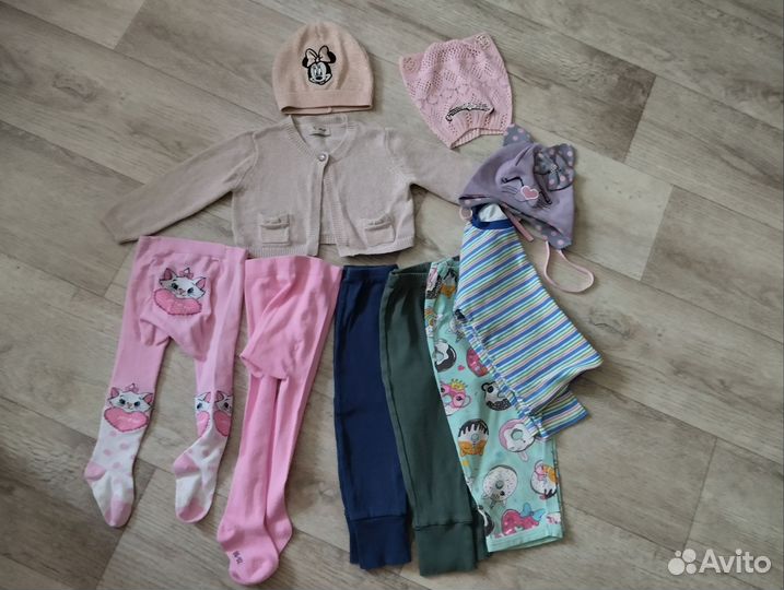 Вещи пакетом для девочки 74 80 86