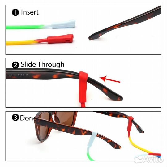 Новые силиконовые шнурки для очков