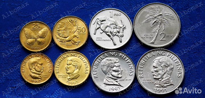 Наборы монет Азии - Филиппины,Мальдивы,Ирак,Оман