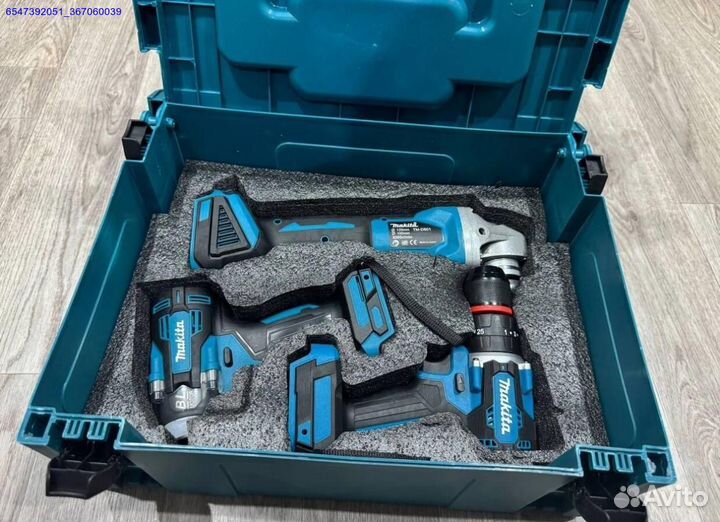 Набор аккумуляторного инструмента Makita 3в1 (Арт.92089)