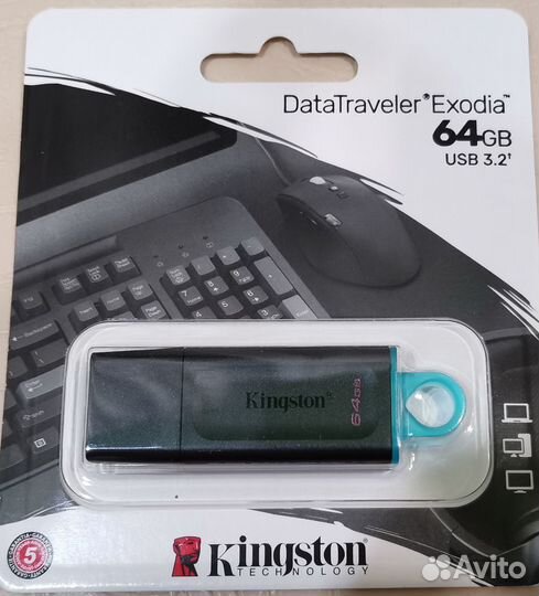 Флешка USB Kingston DataTraveler Exodia 64 гб