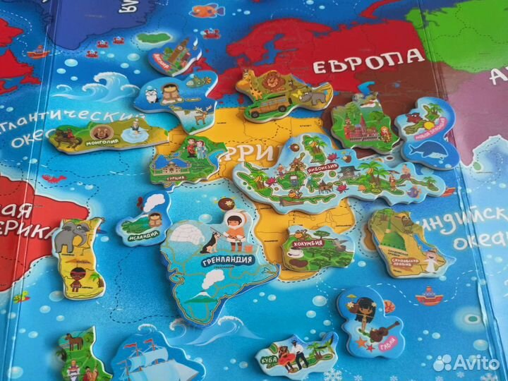 Развивающая Занимательная Карта мира