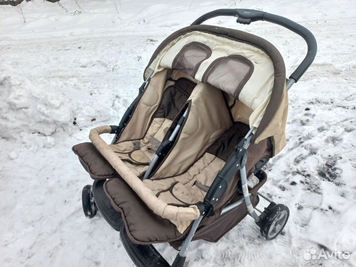 Прогулочная коляска для двойни бу