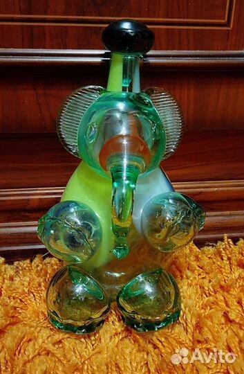 Слон - штоф, цветное стекло СССР