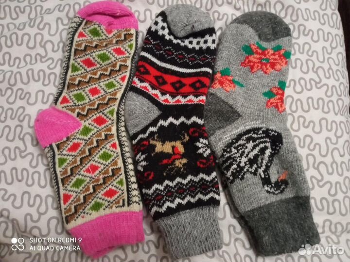 Носки теплые шерстяные