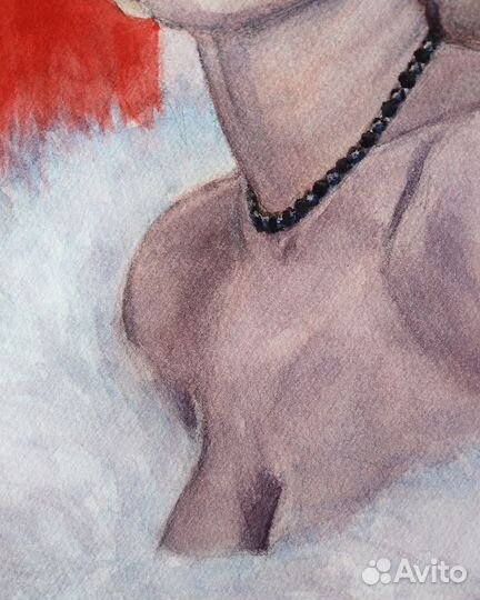 Картина Мэрилин Монро акварель