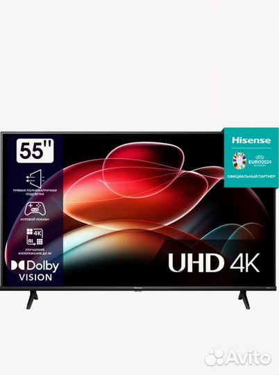 Телевизор Hisense 55a6k, новый 4к SMART 55 дюймов