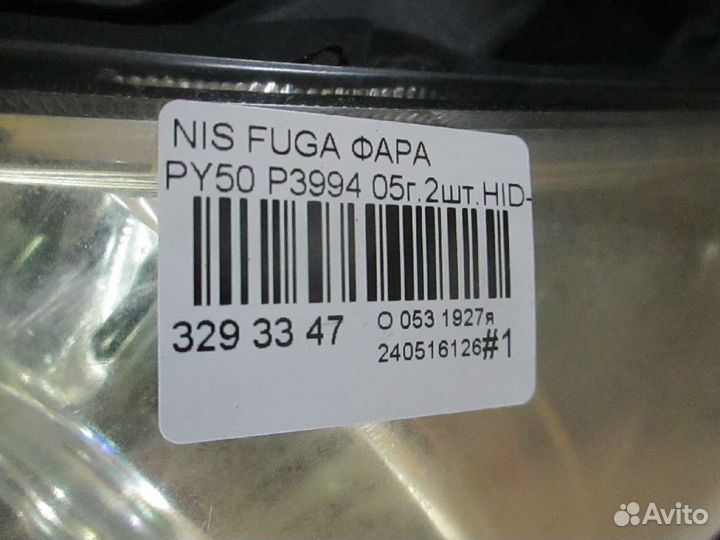 Фара Nissan Fuga PY50