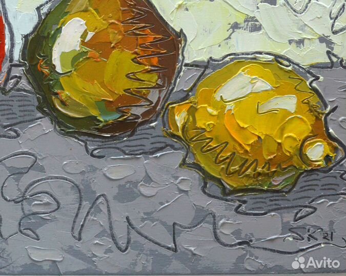 Картина маслом Натюрморт с фруктами Мастихин