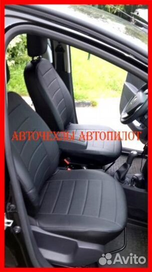 Чехлы Автопилот Renault Logan 1 из экокожи чёрные