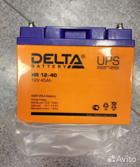 Аккумуляторная батарея delta Battery HR 12-40