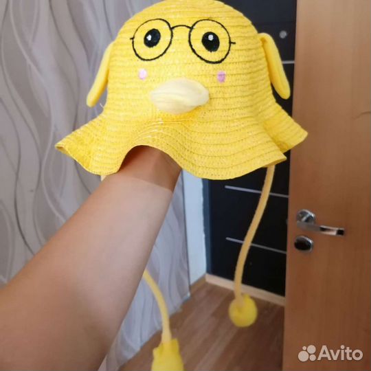 Шляпа детская Панамка с движущимися ушами