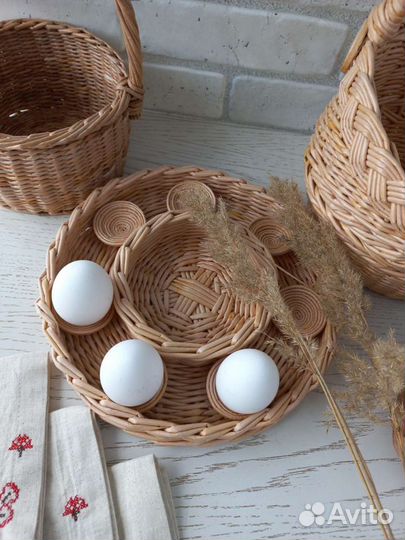 Корзина плетеная пасхальная